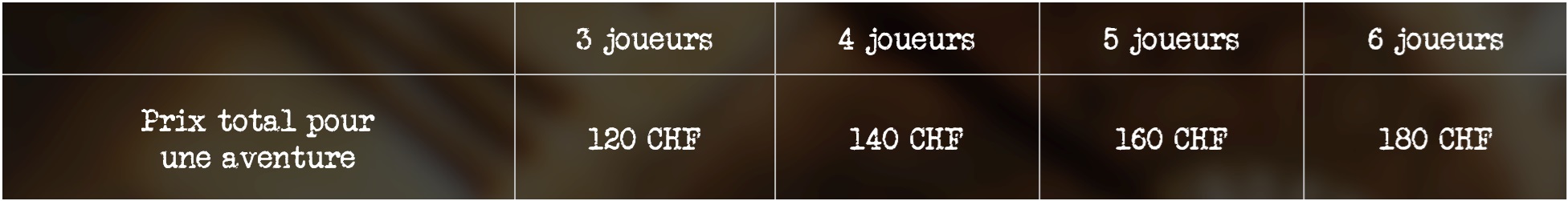 Tarif famille Tarif famille